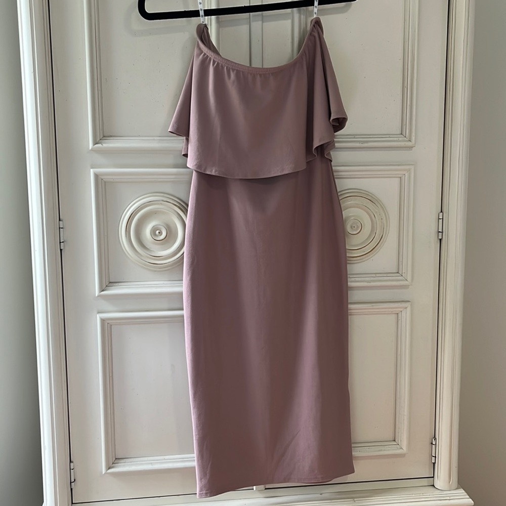 Mauve Strapless Dress